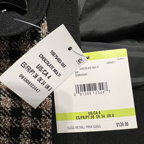 Kasper Women's Brown and White Checkered Blazer NWT Size 4 - Picture 11 of 11